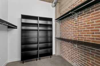 Large closets with built-in organizers